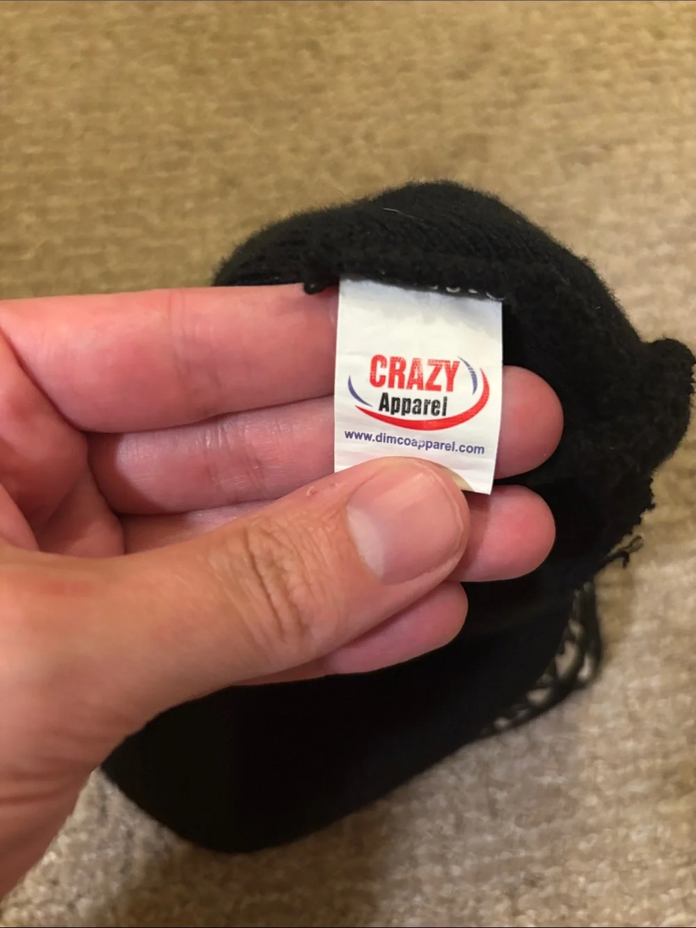 Catalina Island Black Knit Beanie Hat Embroidered